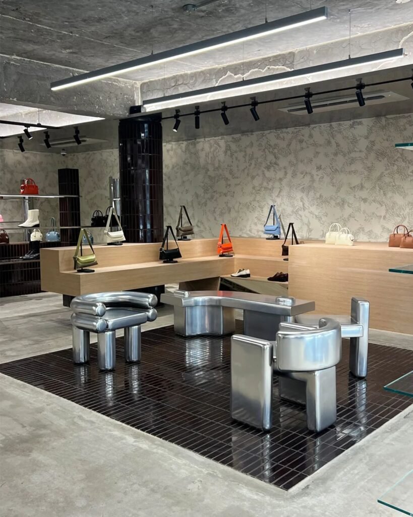 The interior of the Korean bag brand, OSOI's flagship store in Korea