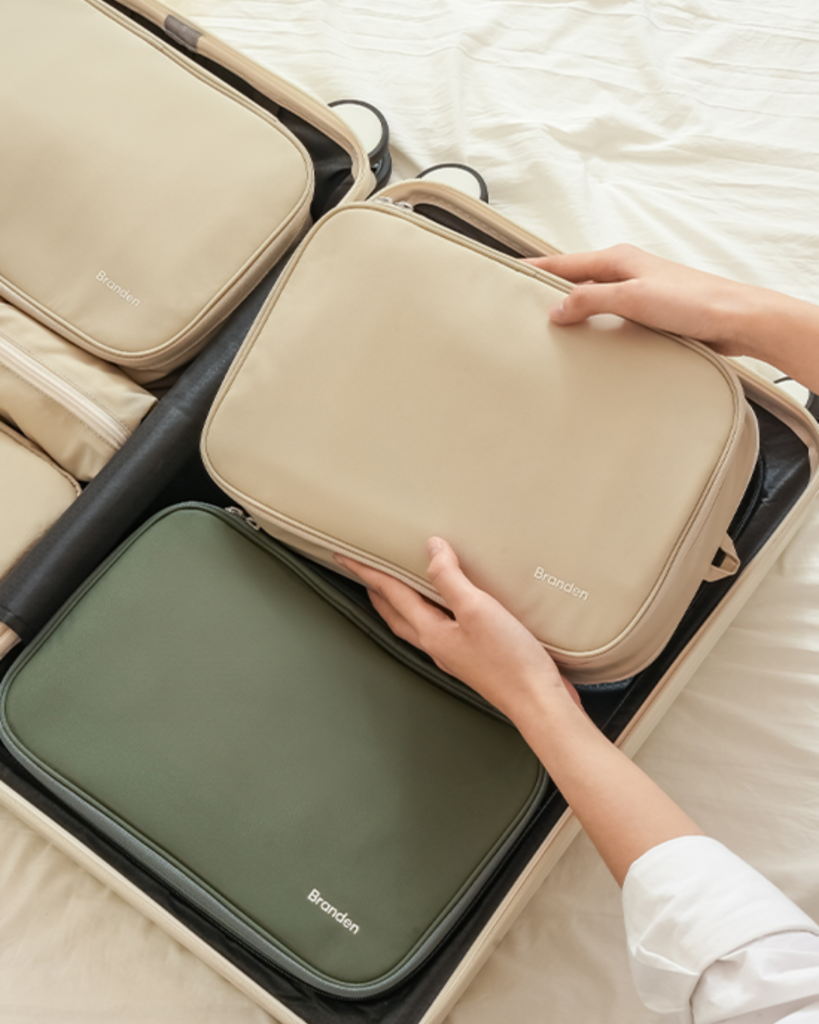 Branden's compression pouches for traveling