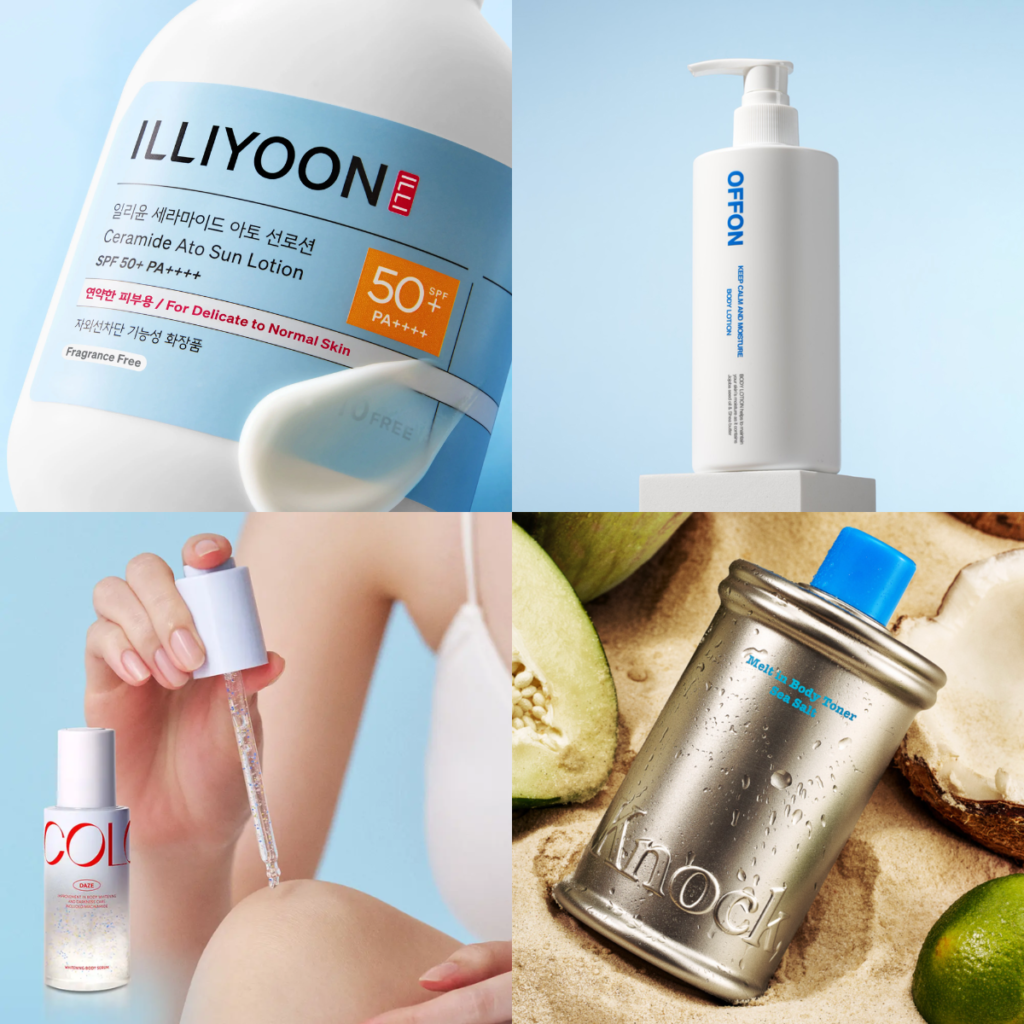 Diverse Korean body care products