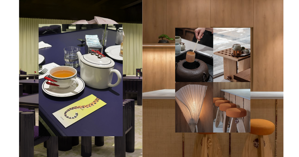 Collage of NUDAKE teahouse in Seoul and POD RITUAL in Seongsu, Korea