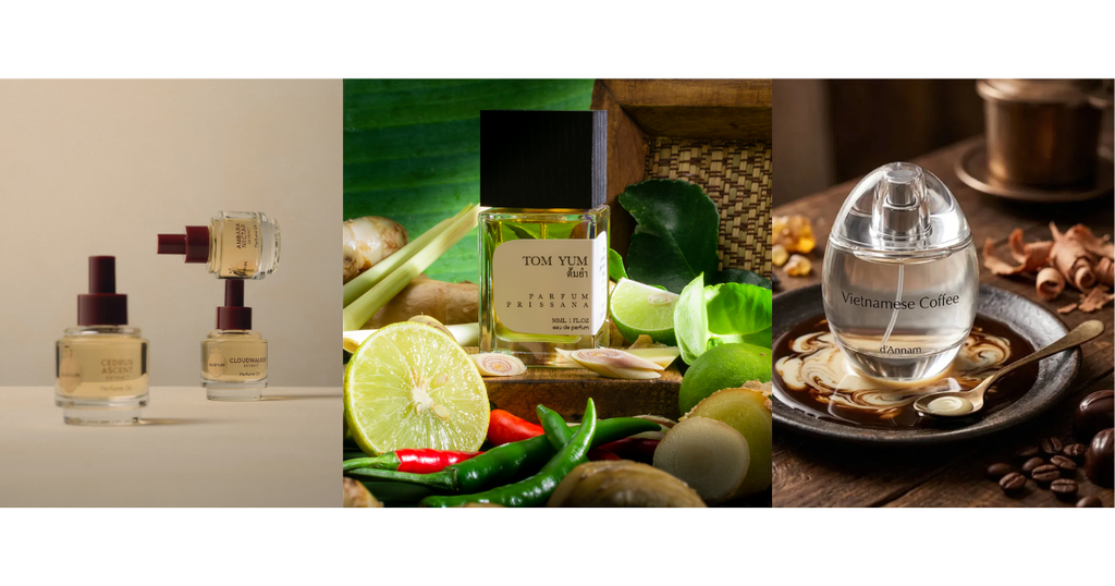 Fragrances from Thai and Vietnamese fragrance brands, PAÑPURI, PRIN, and d'Annam